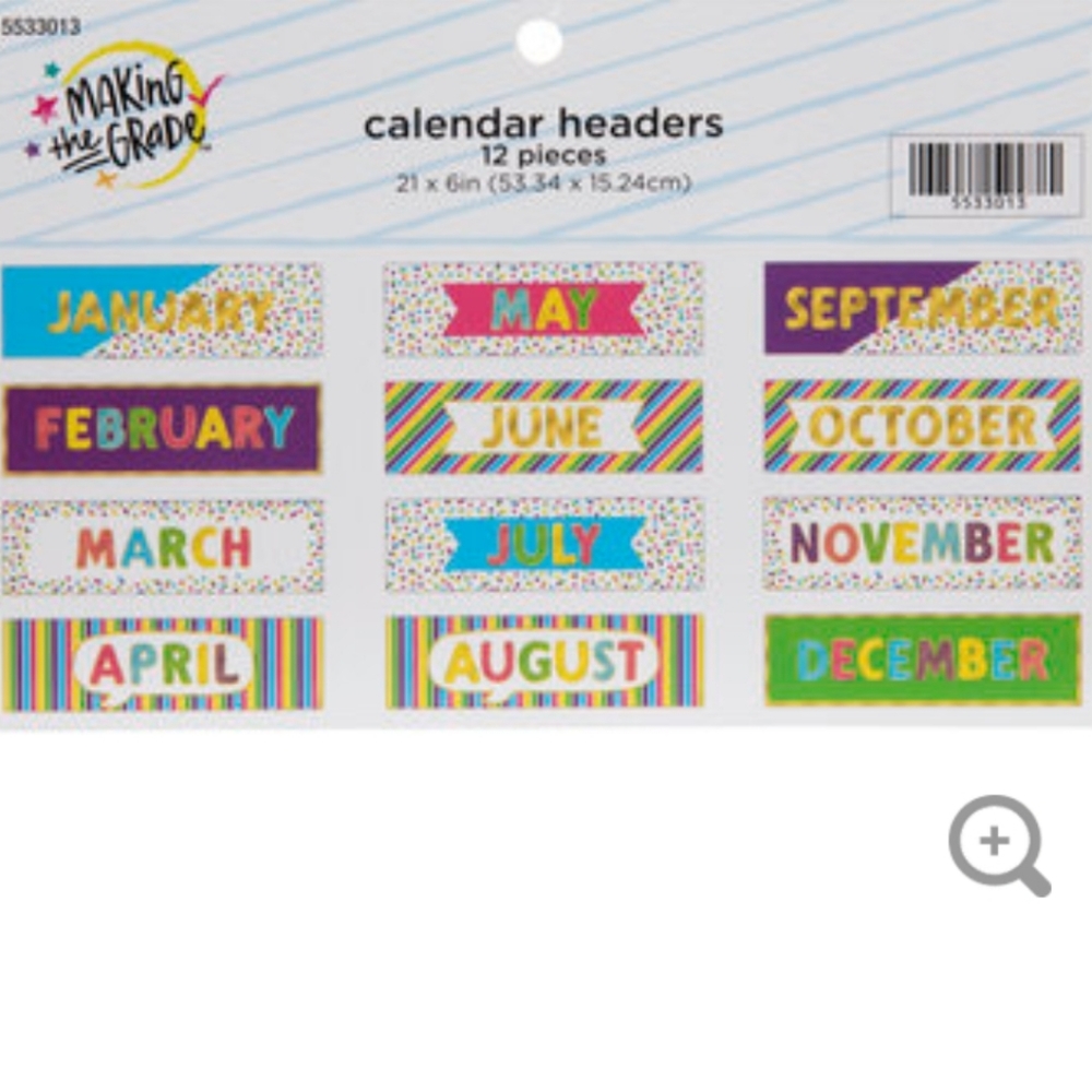 🆕️ 🏷 Calendar Headers